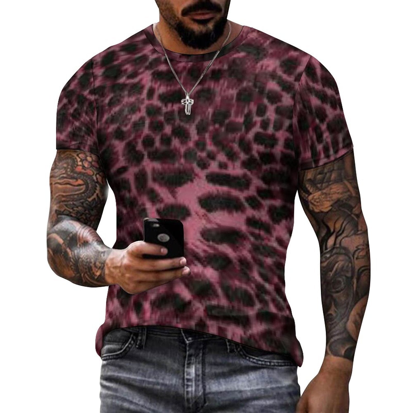 DTG 190gsm Cotton Comfort Short-Sleeve T-Shirt for Men(All-Over Printing)
