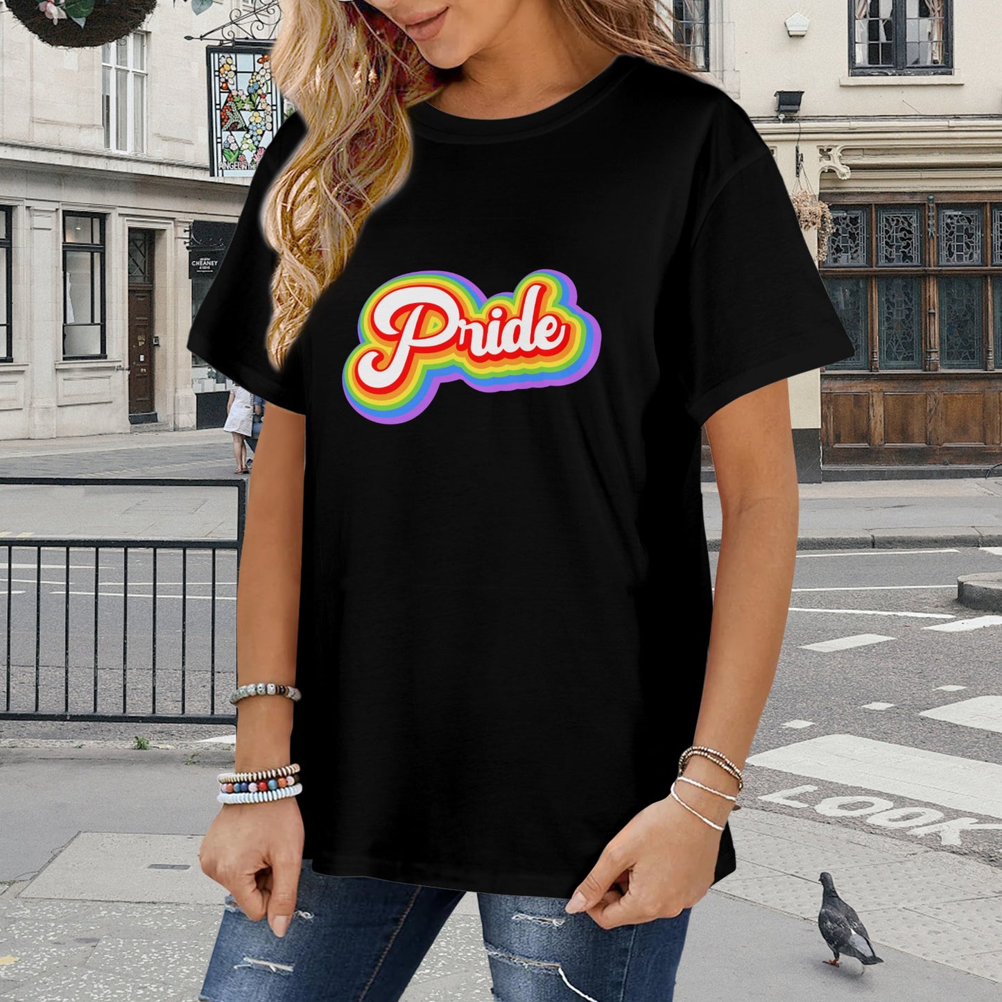 Womens Gay Pride TShirt LGBTQ fashion Custom designed by shOUT (Copy)