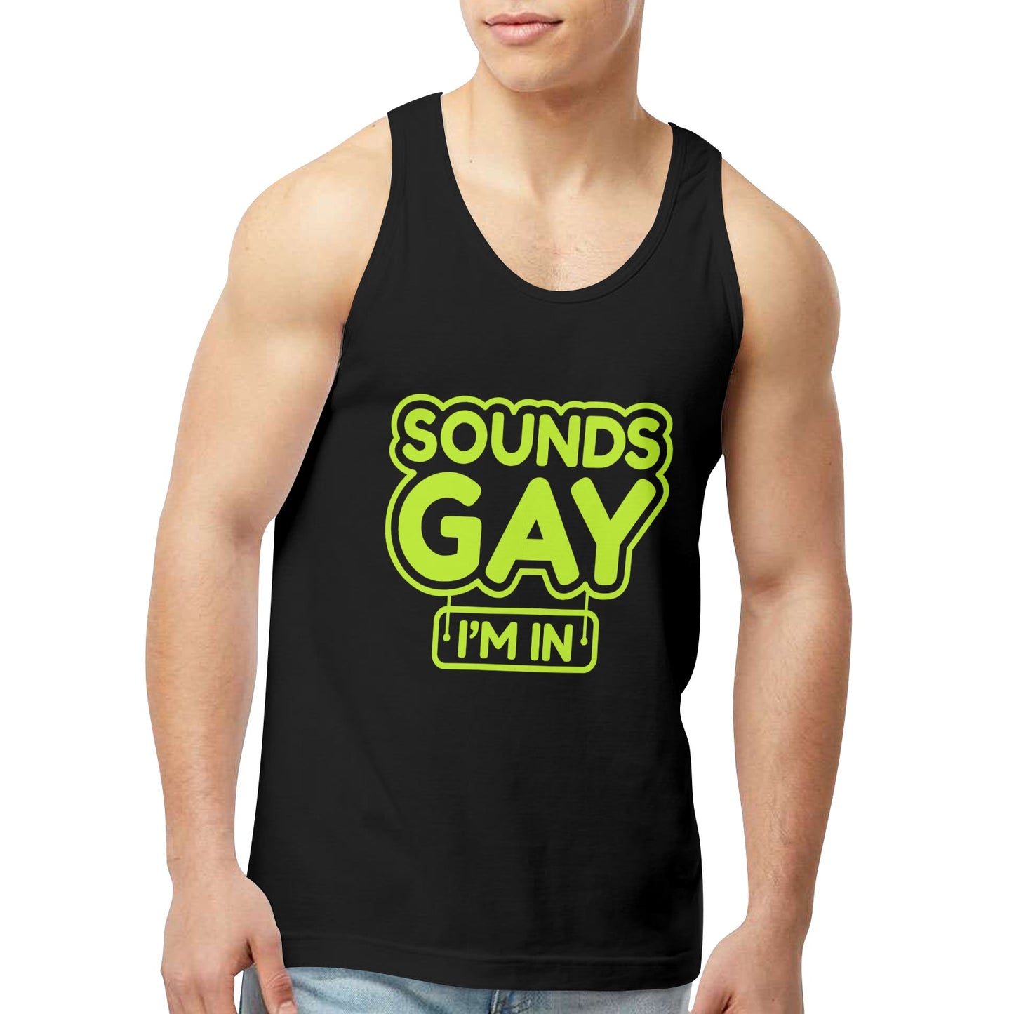 Mens Gay Pride Tank Custom Designed by shOUT
