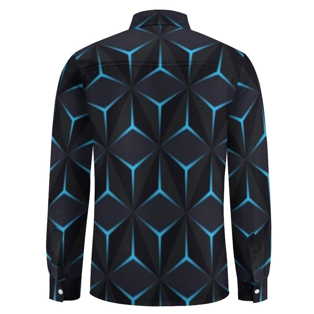 135gsm Casual Long-Sleeve Shirt for Men(All-Over Printing)