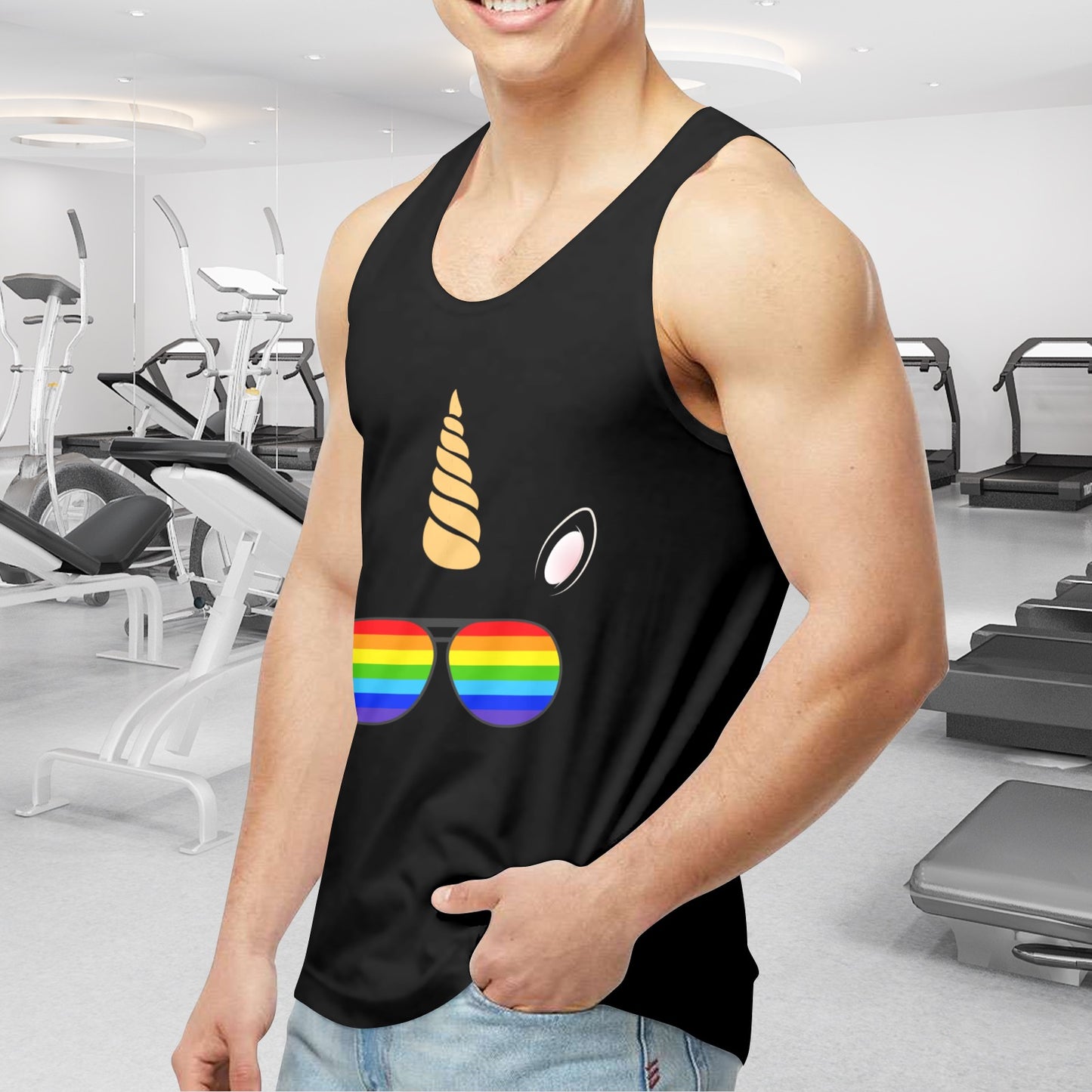 Mens Gay Pride Tank Custom Designed by shOUT