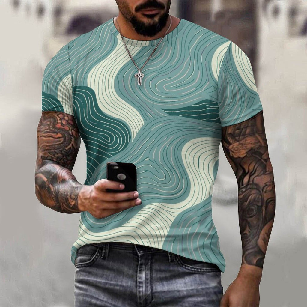 DTG 190gsm Cotton Comfort Short-Sleeve T-Shirt for Men(All-Over Printing)