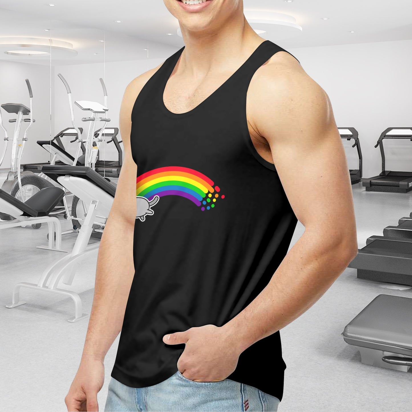 Mens Gay Pride Tank Custom Designed by shOUT