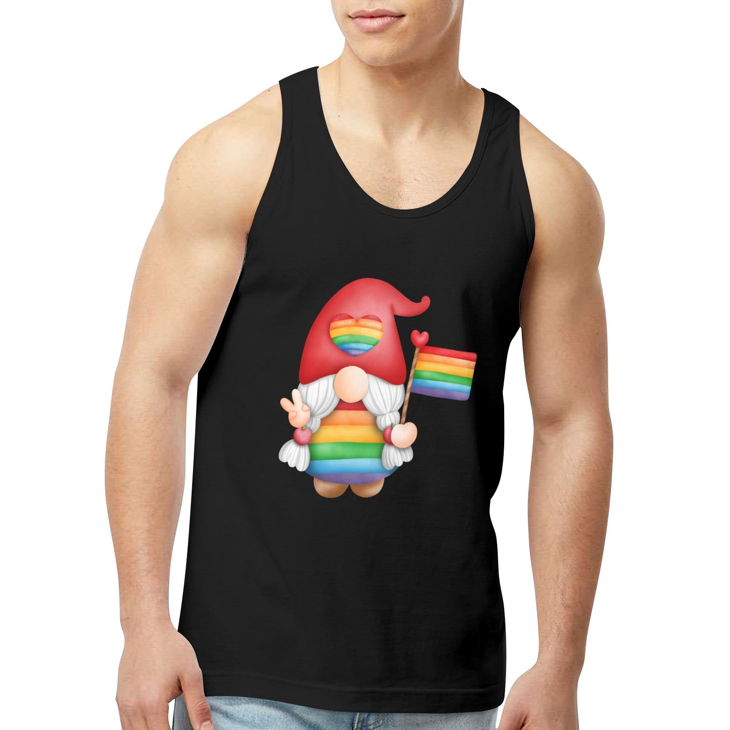 Mens Gay Pride Tank Custom Designed by shOUT