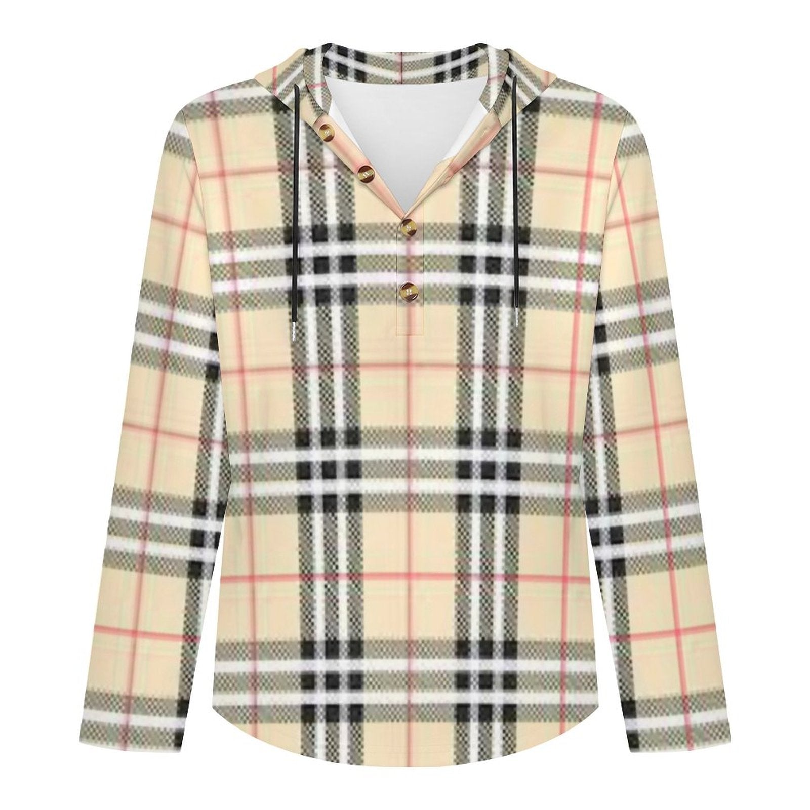 200gsm Men's Button Hooded Sweatshirt(All-Over Printing)