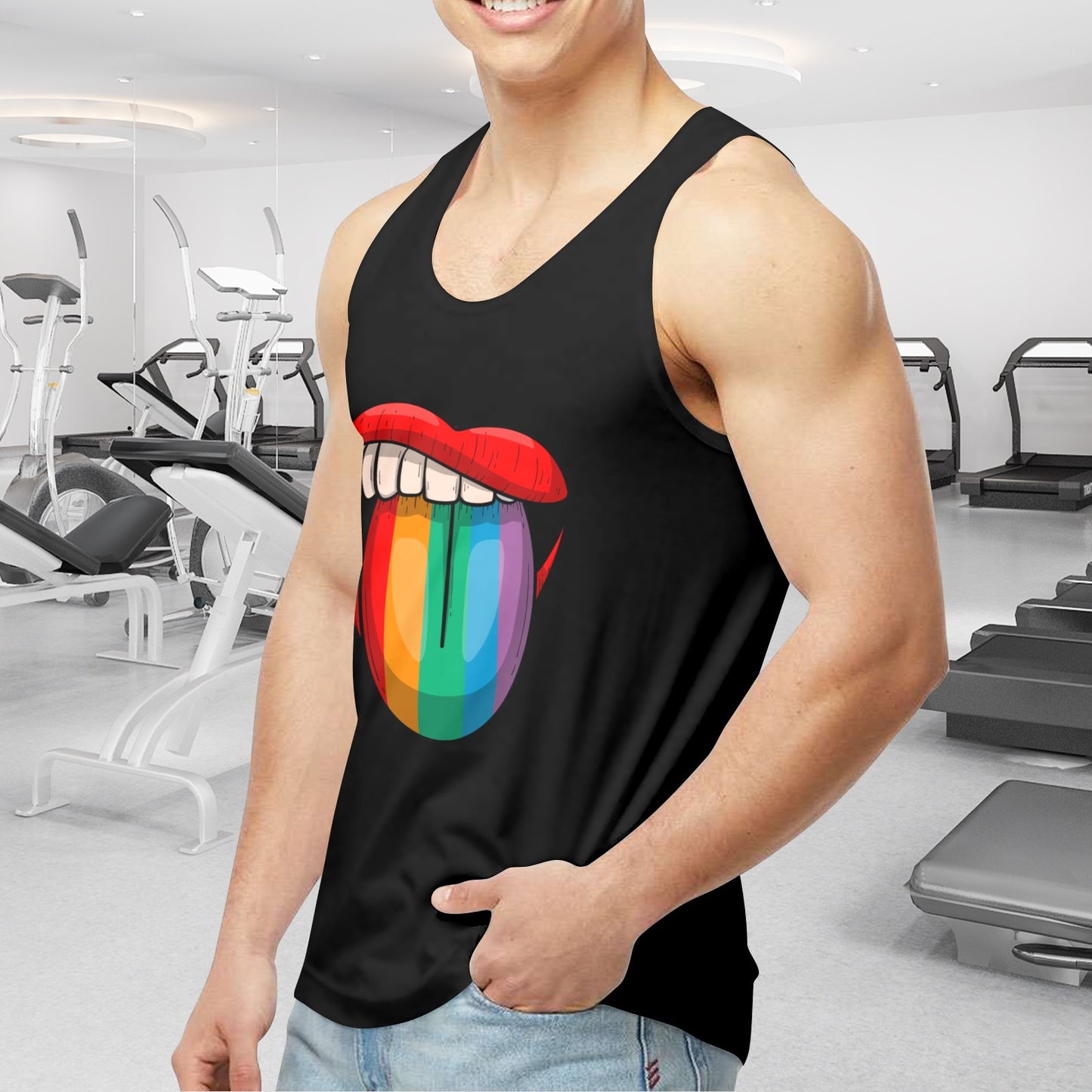 Mens Gay Pride Tank Custom Designed by shOUT
