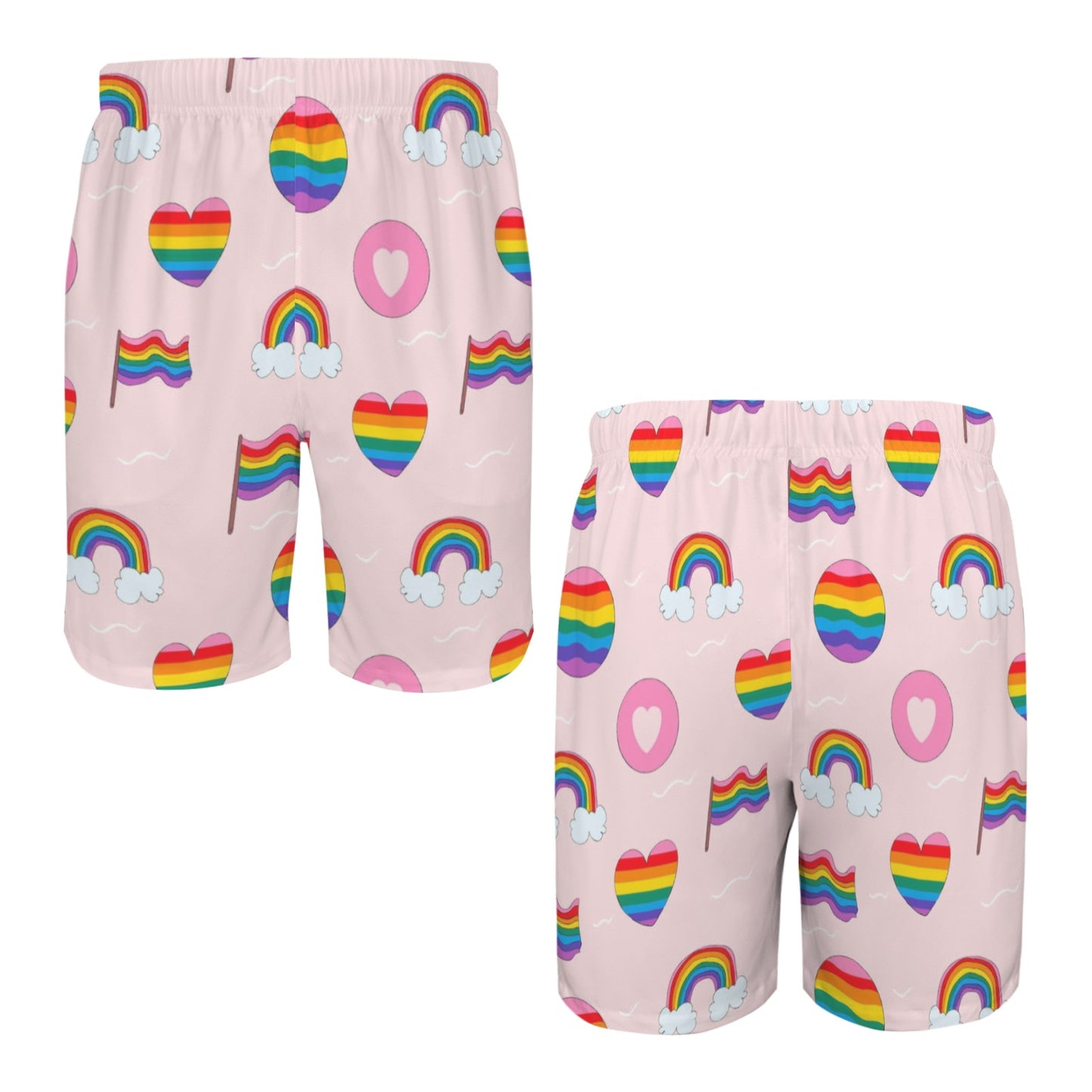 Mens Gay Pride Shorts Custom No Wrinkle Stain Resistant by shOUT