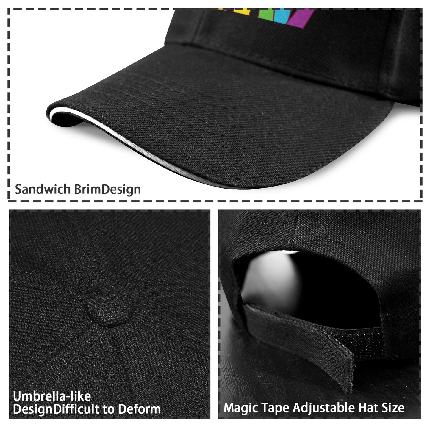 Gay pride hat Baseball Cap Custom Designed by shOUT