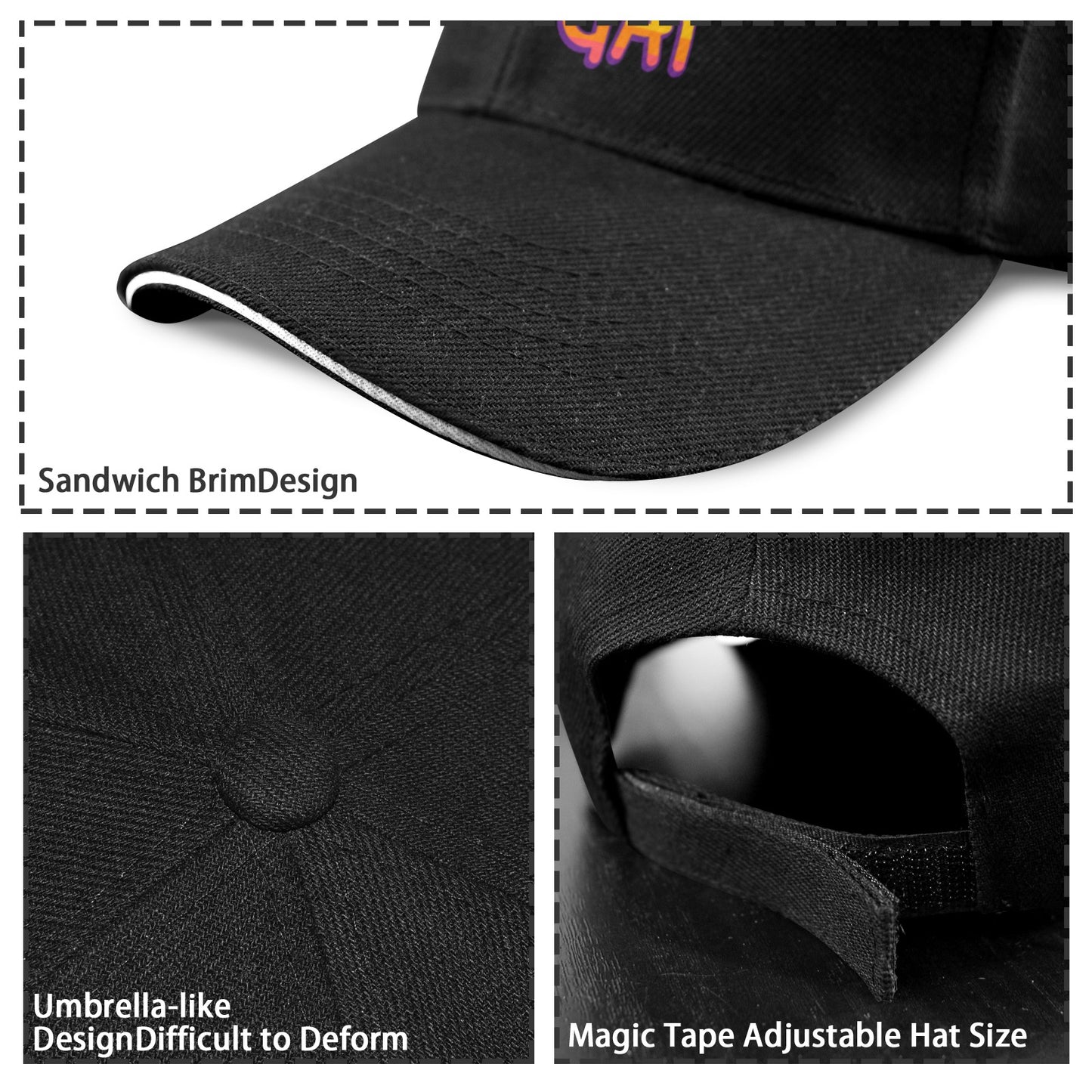 Gay pride hat Baseball Cap Custom Designed by shOUT