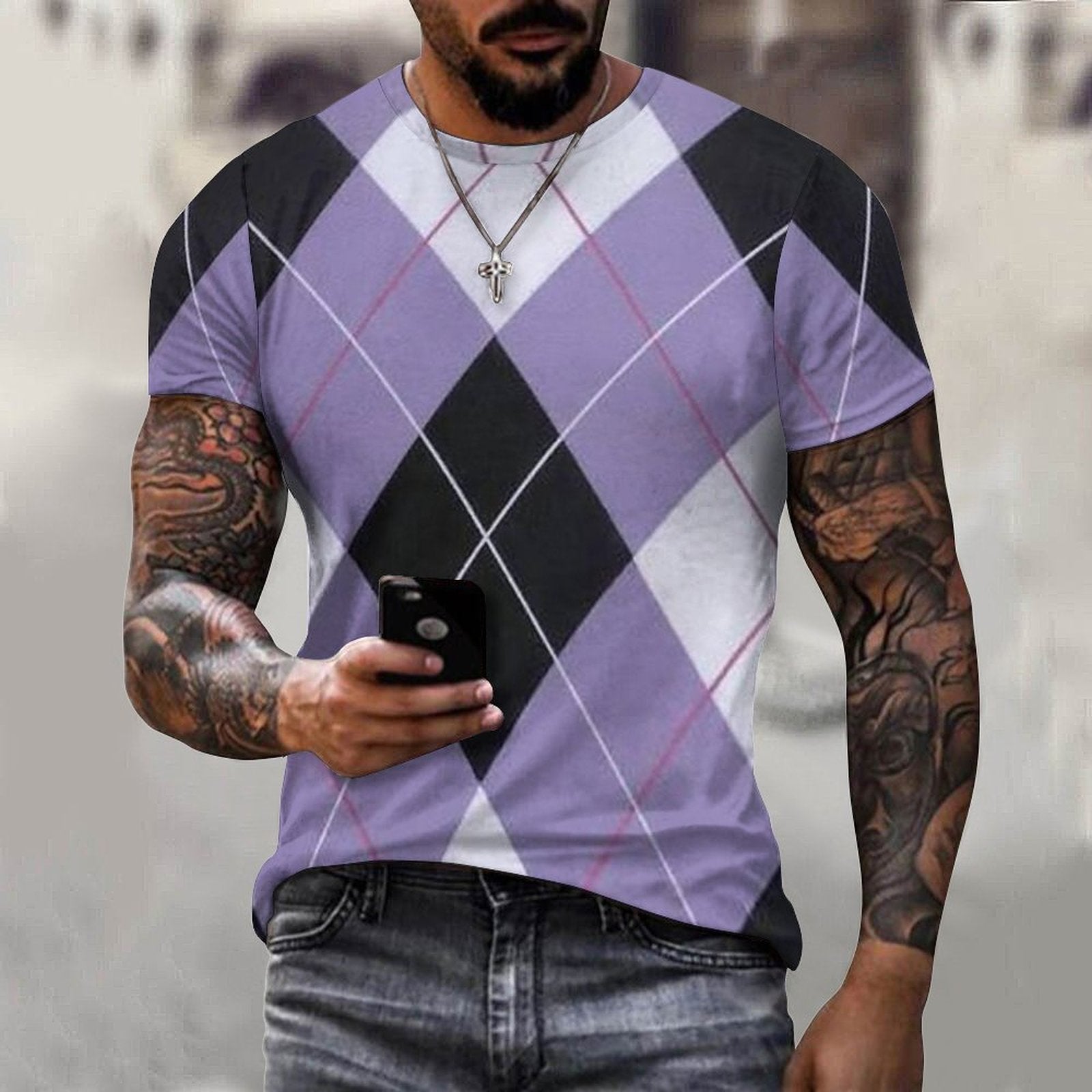 DTG 190gsm Cotton Comfort Short-Sleeve T-Shirt for Men(All-Over Printing)
