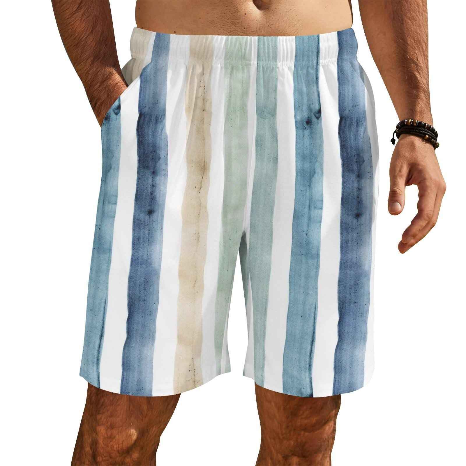 Eco Mens Shorts Effortless Everyday Shorts Men Wrinkle Free Stain Resistant Custom Print Performance Shorts by Simple Discipline